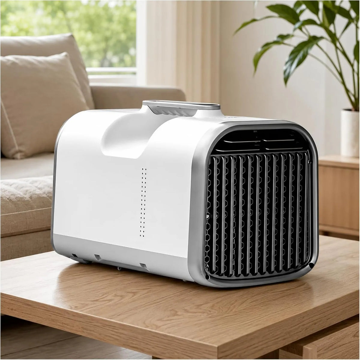 UPLTOE klimatyzator przenośny, 4- in-1, 1500 W, 42 dB, czasomierz, tłumik, kemping, 13, 15 kg, 1-8, 15 m², 12h, wentylacja, odwilżanie i tryb nocny 4-en-1