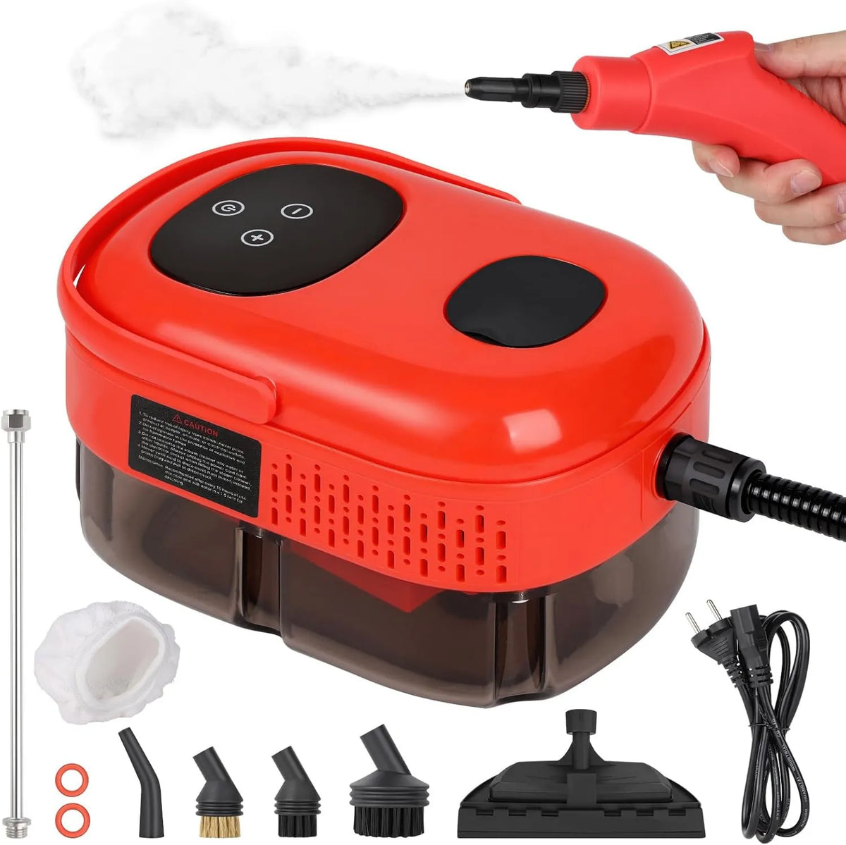 Viviheyday myjka parowa, Czyszczenie parowe, 2500 W, przenośne, wykorzystanie podłogi, kuchnia, samochód, okna i sofa, 1100 ml / 3.0 bar, 6 regulowanych prędkości mebli tapicerowanych ml/3