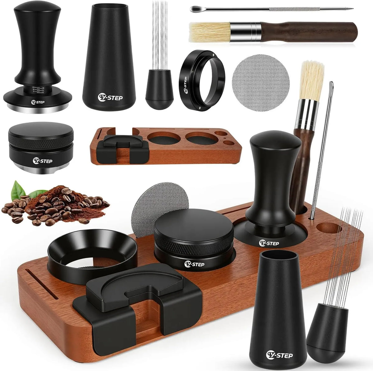 Y-Step, Akcesoria do urządzeń, 51 mm Tamper do kawy z Tamper Station, 51 mm Uchwyt na tasaż, Narzędzie WDT