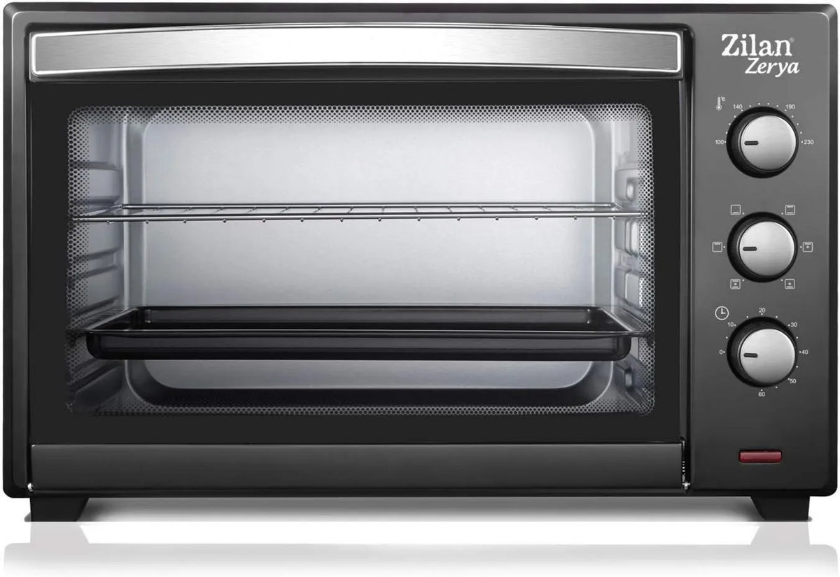 Zilan mini piekarnik, Piec elektryczny, 45 l, 2000 W, zegar, 60 min, programowalny 230 °, 45 l Multi funkcja, Piec do konwekcji elektrycznej Zerya
