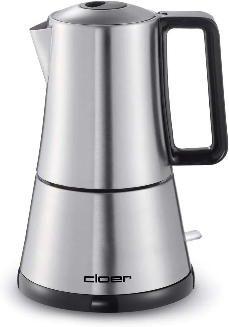 cloer, Elektryczny ekspres do kawy, 365 W, stal nierdzewna, klon 5928 Moka Maker, do 3- 6 filiżanek espresso