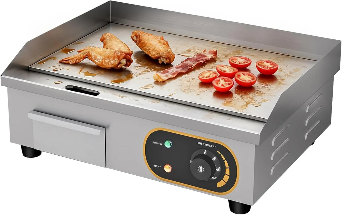 MOOTACO grill elektryczny, Plancha, 3000 W, 50 do 300°C, grill, profesjonalny, stal nierdzewna