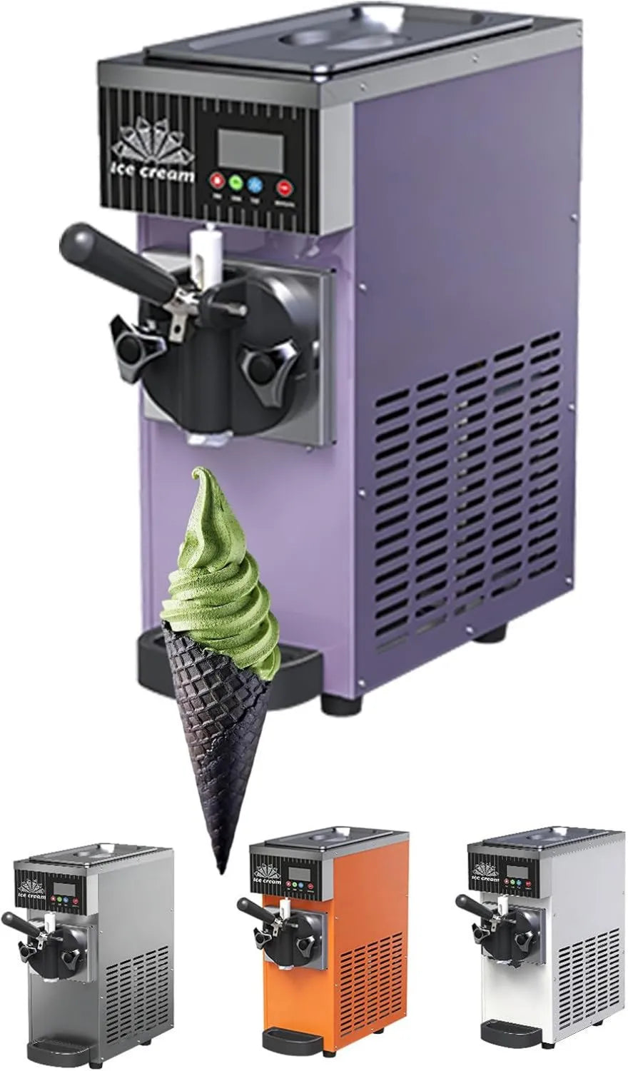 Kostkarka do lodu, 450 W, 2,5 l, Maszyna Do Lodów Swirl O Mocy 450 W, Produkcja 2–4 Porcji Na Partię, Samoczyszczenie Jednym Kliknięciem