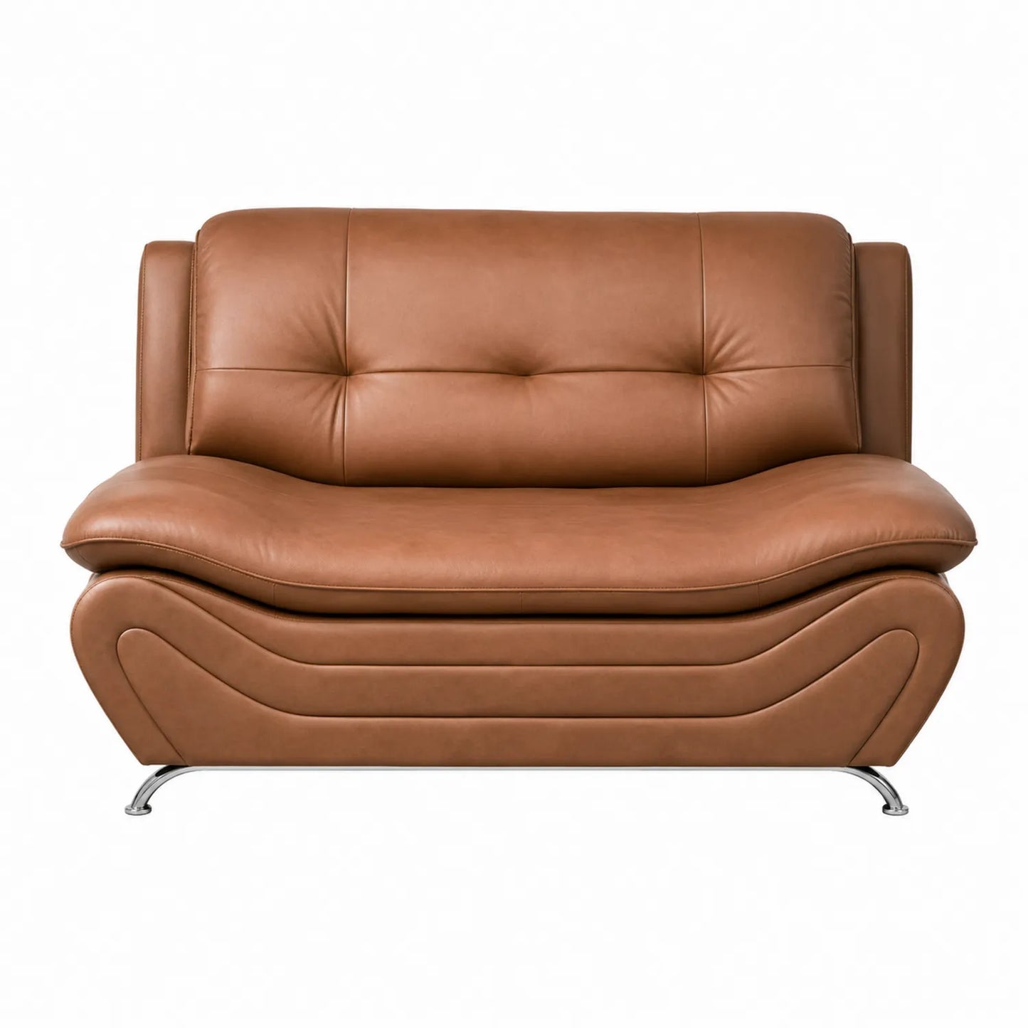 Dwuosobowa Sofa Skórzana Brązowa 150x90x80 cm