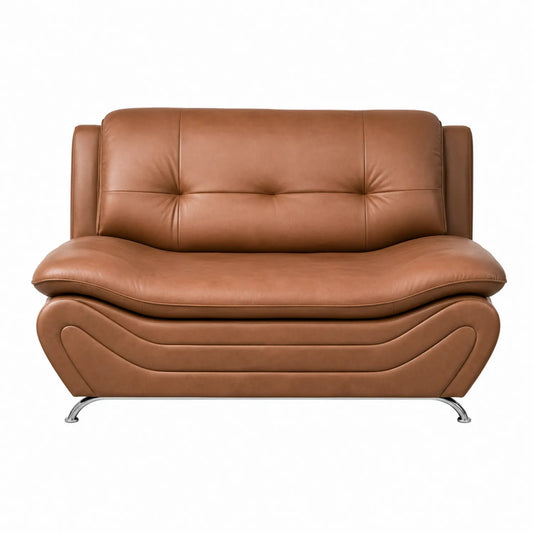 Dwuosobowa Sofa Skórzana Brązowa 150x90x80 cm