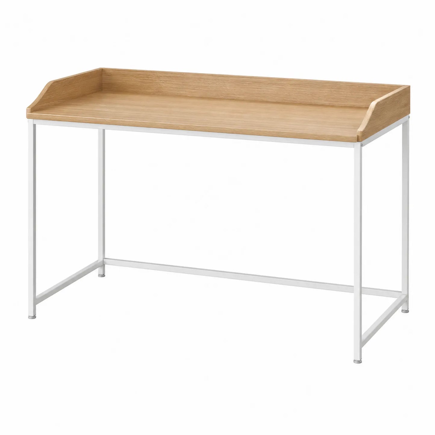 Biurko prostokątne drewniane z metalowymi nogami 120 cm