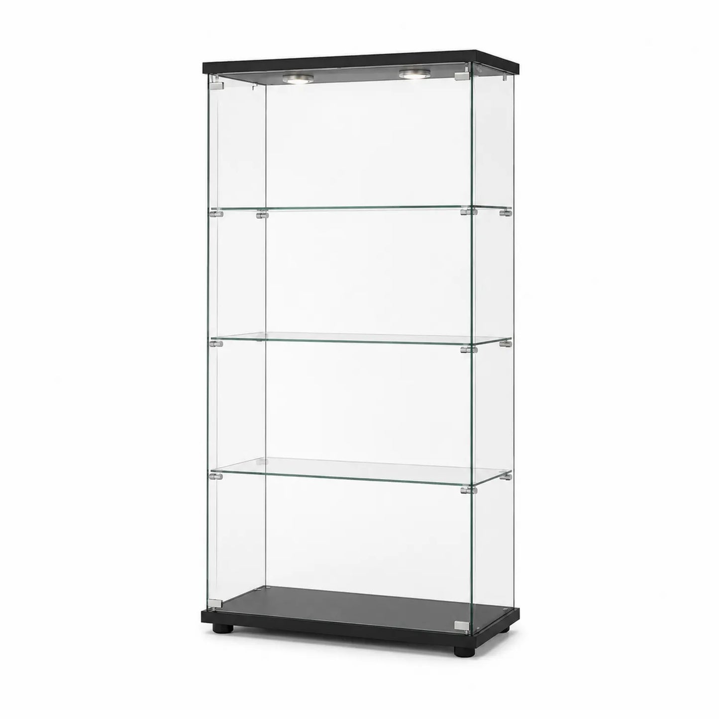 Witryna z hartowanego szkła z oświetleniem 80x40x180 cm