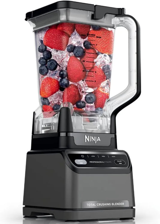 NINJA blender kielichowy, BR201AMZ Blender, 1200 W, profesjonalny, 70 uncji karafy, 4 manualna prędkość dla smoothies, Program Auto- iQ, całkowite szlifowanie ostrzy