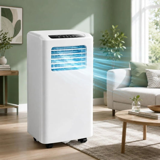 GUOGHUI klimatyzator przenośny, Klimatyzator, 2600 W, efekt 3D, tłumik, przepływ powietrza 120 °, cicha praca, wyjście 3D