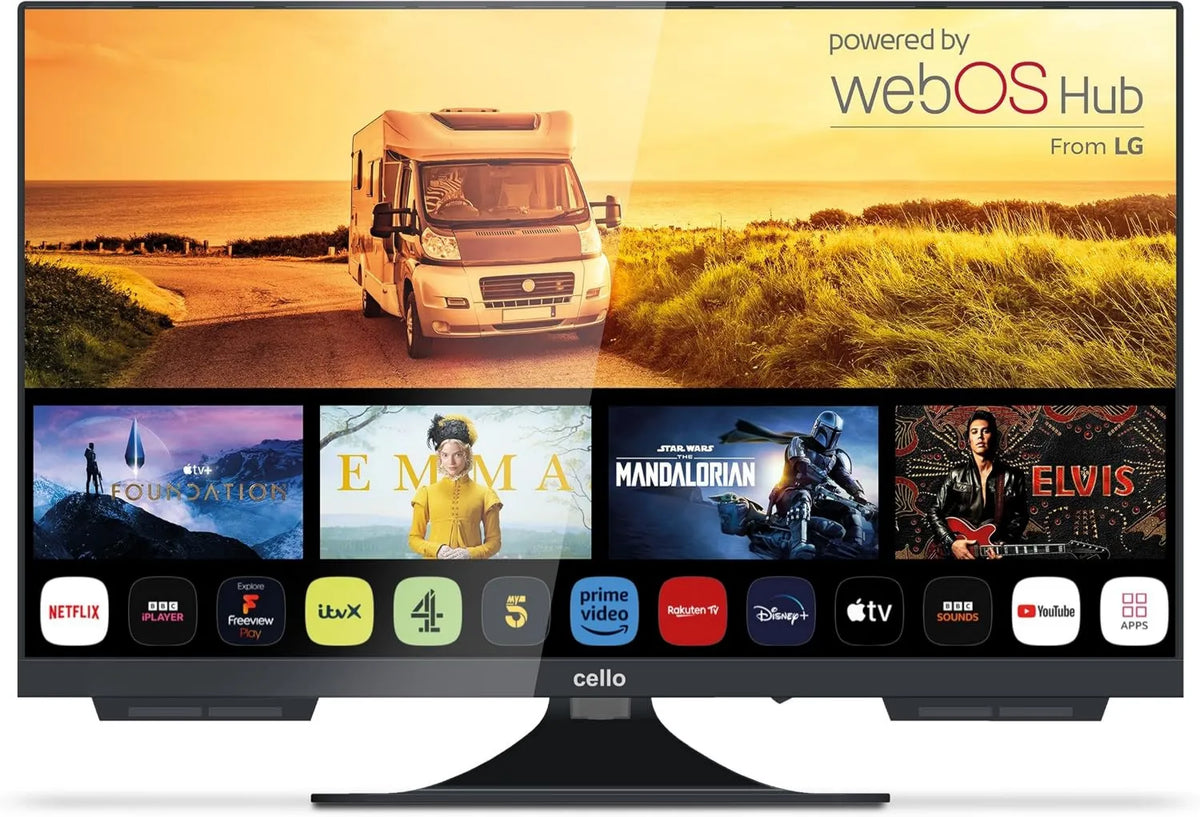 C2424WS telewizor Smart TV, łączność Bluetooth, Freeview Play, Small TV for Motorhomes UK Made