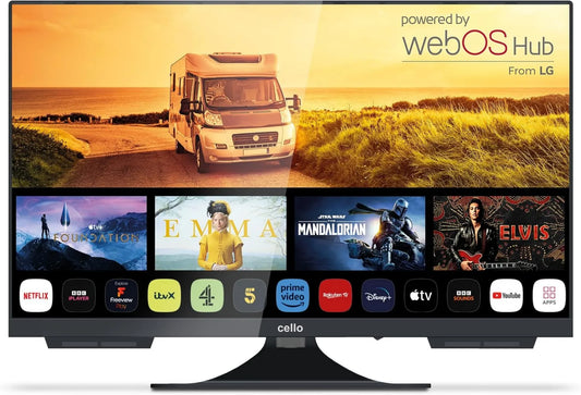 C2424WS telewizor Smart TV, łączność Bluetooth, Freeview Play, Small TV for Motorhomes UK Made