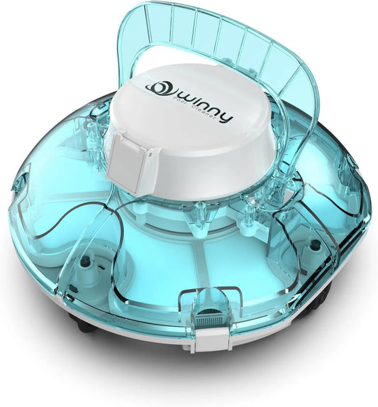 WINNY POOL CLEANER, WINNY POOL urządzenie czyszczące Odkurzacz, biały, 75 min autonomia dla basenów odkrytych 60 m², urządzenie czyszczące Winny 200 Robot Basen