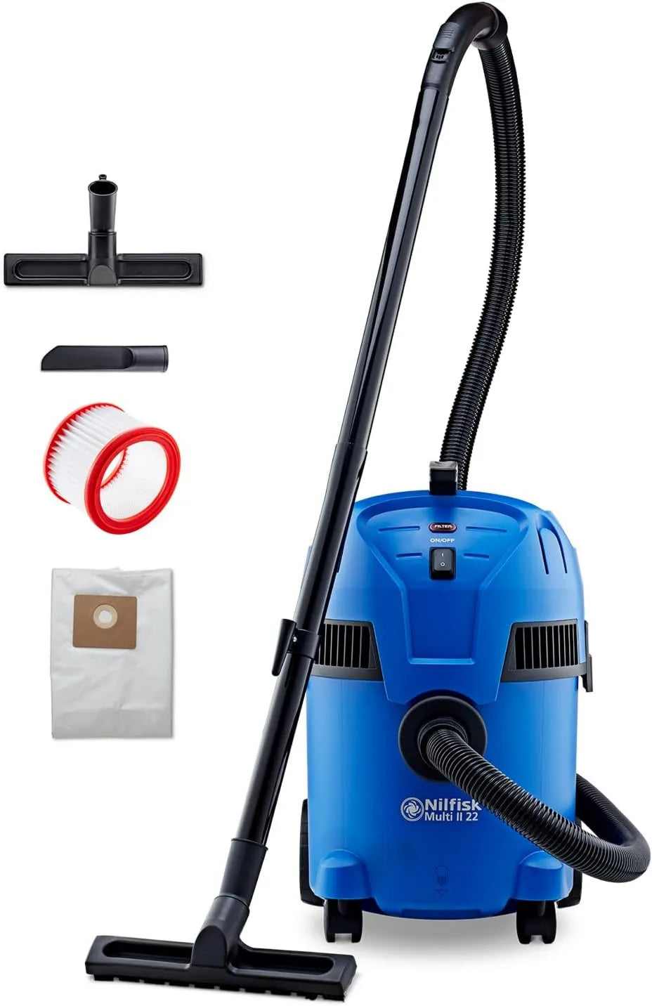 Nilfisk, Odkurzacz II 22 l, 22 l, 1200 W, ssanie elektryczne, Multi Odkurzacz Woda i pył do domu