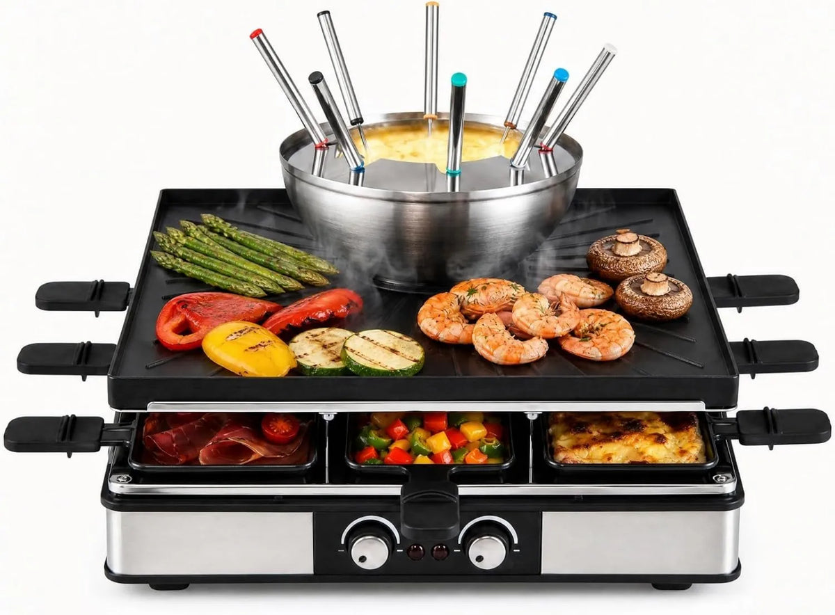 LIFEZEAL, Fondue, Grill, 1800 W, termostat, dla 8 osób 1800 W