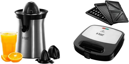 Russell Hobbs gofrownica / opiekacz, 3in1 Prasa, Grill, gofry elektryczne, stal nierdzewna 3en1