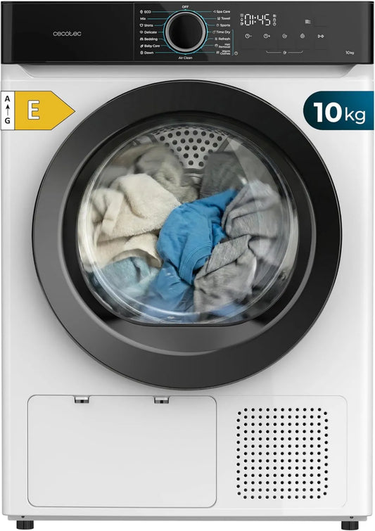 Cecotec suszarka z pompą ciepła, Bolero Dresscode suszarka, 700 W, 15 programów, 10 kg, klasa energetyczna E, biały, stary A + +, niska konsumpcja, SpaCare