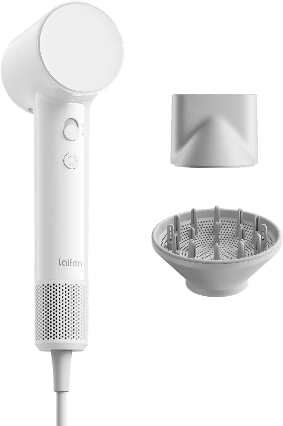 Laifen suszarka do włosów, Biały koralik, 280 g lekki, Air Dry- Hot, do 15 × szybciej