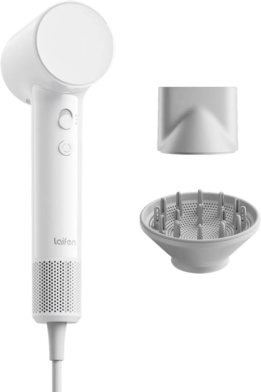 Laifen suszarka do włosów, Biały koralik, 280 g lekki, Air Dry- Hot, do 15 × szybciej