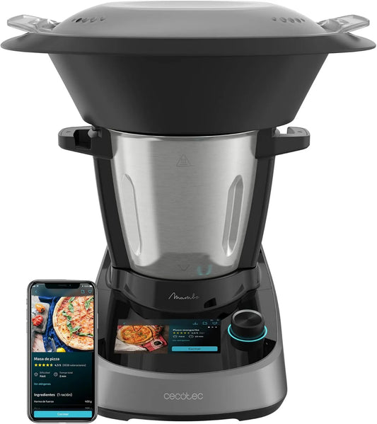 Cecotec robot kuchenny, TFT 5, 3.3 l, 1600 W, 37 programów, dotyk, aplikacja, stal nierdzewna, ekran dotykowy 'z Zintegrowanymi przepisami książki