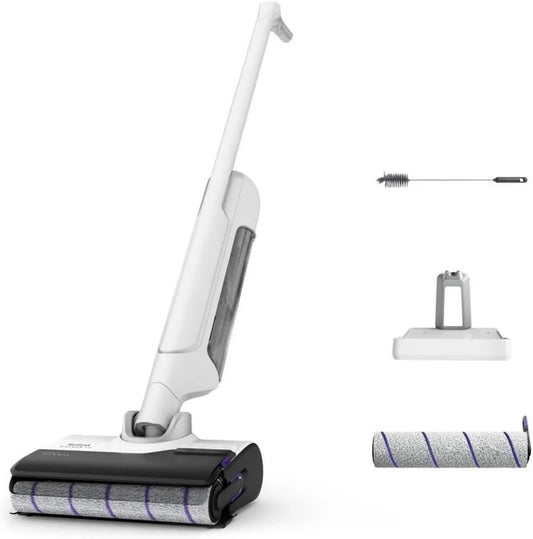 Tefal odkurzacz, 0,8 kg, X-Clean 10 Odkurzacz do czyszczenia mokrych twardych podłóg, odkurzacz odkurzający czyści i suszy, w zestawie dodatkowa rolka