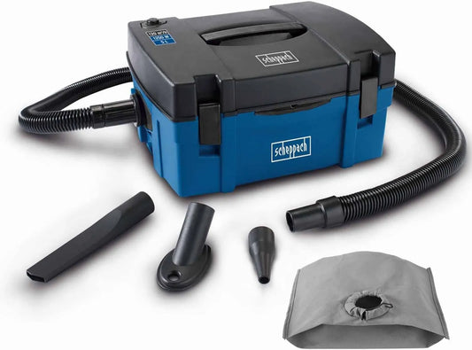 Scheppach, HD2P 3in1-1250 Odkurzacz, 5 l, 1250 W, Rura próżniowa Ø40 mm, Pipe długość 2m, Wydajność napełniania 5 l 3en1-1250