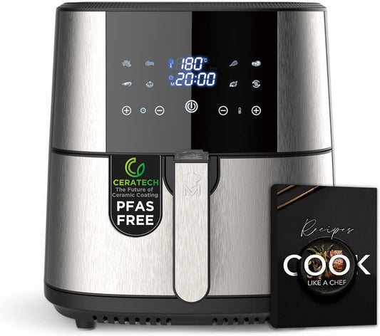 ROCKET 600 frytkownica, 1800 W, sterowanie dotykowe, regulacja ustawień, MasterPRO, Frytkownica powietrzna 1800 W 6L, Ekran dotykowy LED