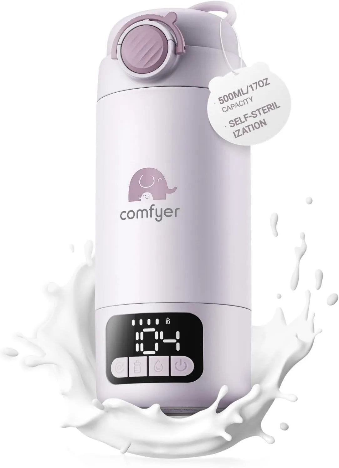 Comfyer, Elektryczny grzejnik, Comfier BW02, przenośny, 2 strefy temperatur, Doładowywane 500 ml, 5 Inteligentnych Temperatur