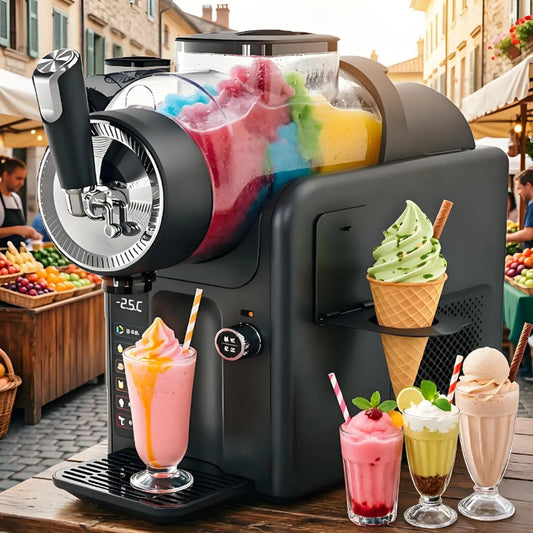 Kostkarka do lodu, 185 W, praca automatyczna, Granita Maszyna 185 W, do granitas i włoskich lodów, do użytku komercyjnego