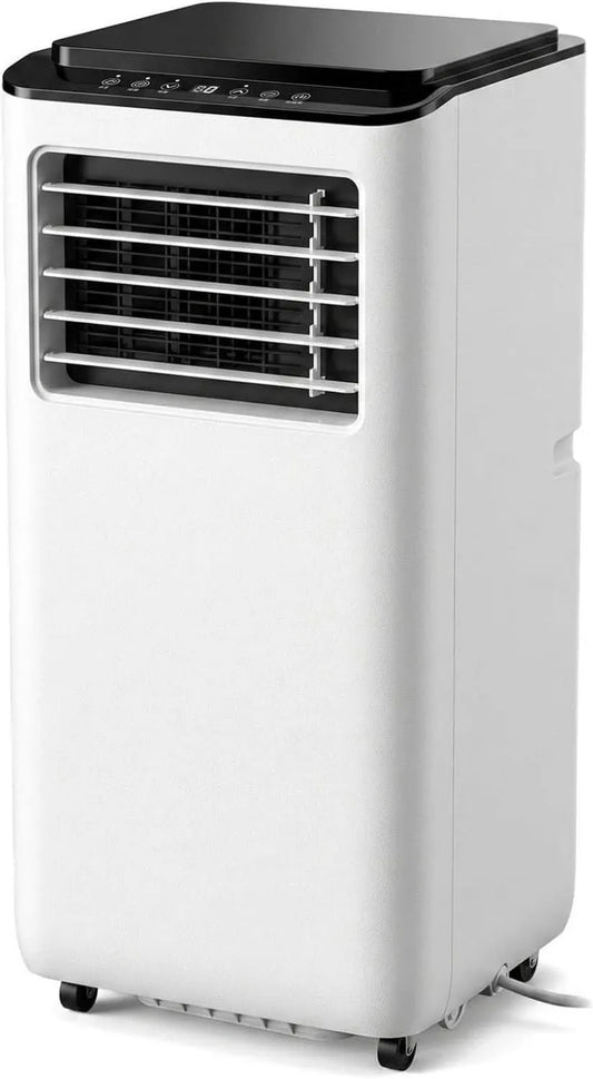 HUANQIN klimatyzator przenośny, Klimatyzator 24h, licznik czasu, 10000 BTU, 2 prędkości, 14000 BTU z zestawem instalacyjnym, Niska konsumpcja, Cyfrowy ekran, Wentylator
