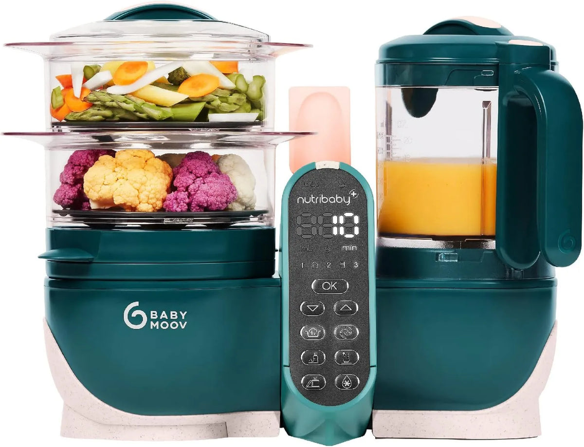 Babymoov, Mikser, 2.2 l, para, zieleń, Robot kuchenka Baby Multifunction 6 in 1, Duża pojemność 2.2 l