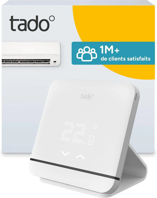 Tado, Sterowanie Google poprzez Wi-Fi, ° Połączone i Inteligentne Klimatyzator Condition sterowanie z pomocą, Sterowanie pompą ciepła, Oszczędność energii
