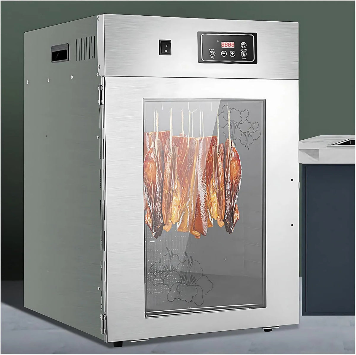 Z 24 wentylator, 800 W, 220 V, 16 kg, timer, Obrotowa Suszarka Do Mięsa 360°, Obrotowa Suszarka Do Kiełbasy