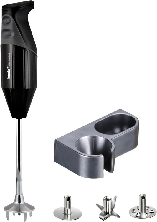 G200 PRO-2 blender ręczny, 200 W, stal nierdzewna, bamix GASTRO blender ręczny zestaw wraz z nożem wielofunkcyjnym, wyprodukowano w Szwajcarii