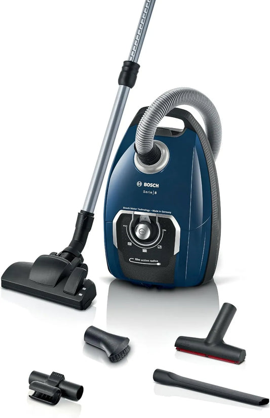 Bosch odkurzacz tradycyjny, BGL8XPER Odkurzacz, higiena, 10-letnia gwarancja silnika, Filtr sanitarny, Suszarka do płaskich XXL, Szczotka do poduszki XXL