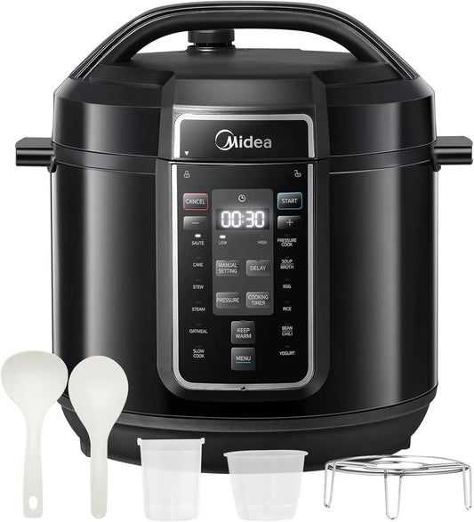 Midea, 9- in-1 Maszyna do jogurtu, Piekarnik do Samoprzylepnego, Kuchenka, Powłoka niepaskowa, czarny, 9-in-1