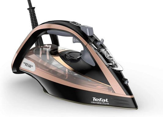 Tefal żelazko parowe, Kabel FV9845, żelazko elektryczne, 3100 W, 260 g, 350 ml, 3 m, duży zbiornik, czarny