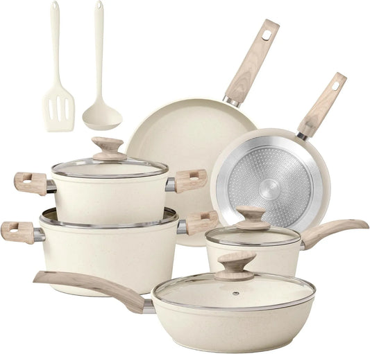 Kitchen Academy, naczynia kuchenne, Akademia Kuchnia Lot de Zapiekanka et PoilesAnti- stick powłoki Beżge