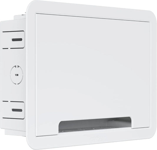 ECHOGEAR, Samsung Smart TV, TV, WiFi, Przyjazny do WiFi zestaw do zarządzania kablami, 9 'w ścianie TV Media Box - Otrzymana TV Outlet & Obudowa sieci