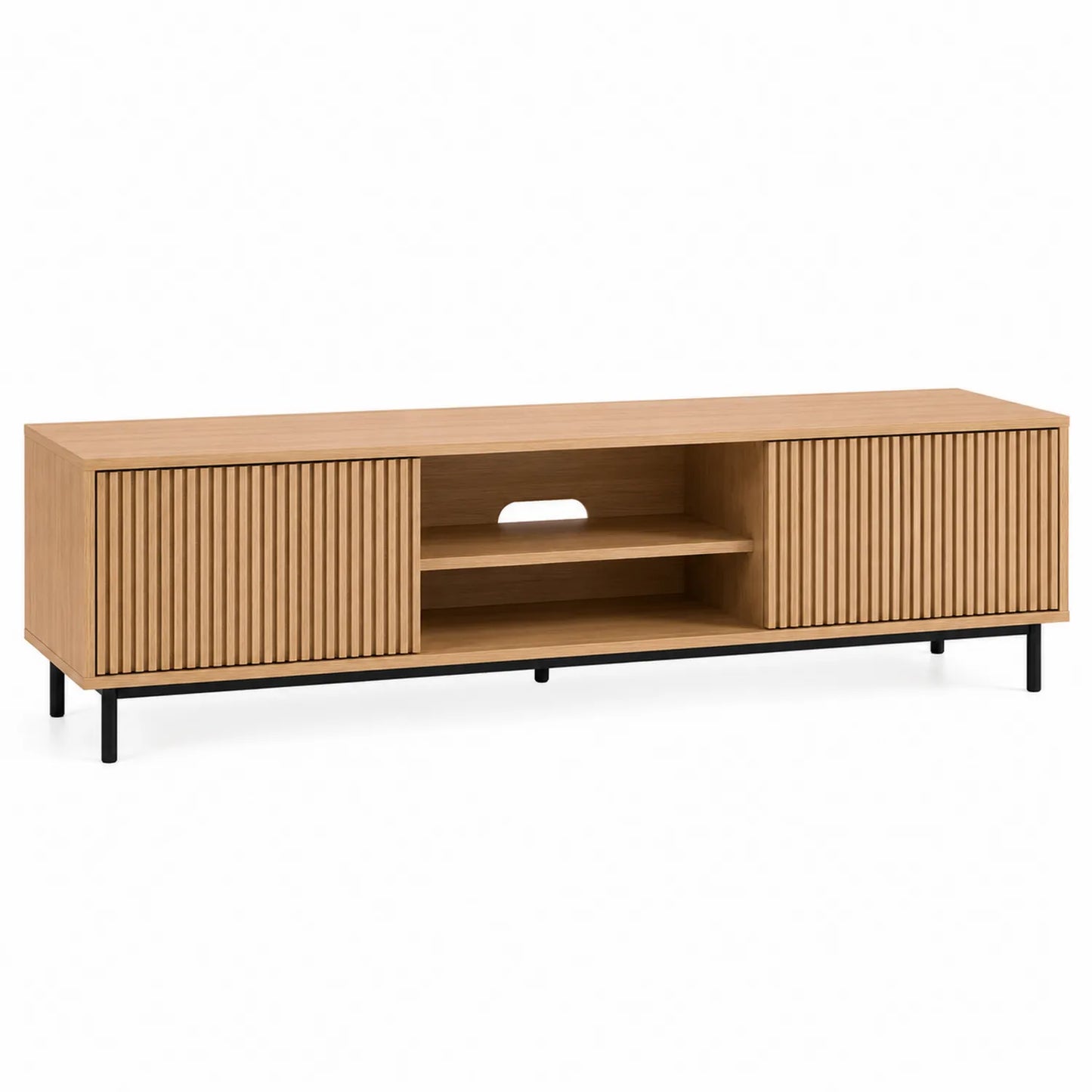 Szafka RTV drewniana z metalową podstawą 180x40x50 cm