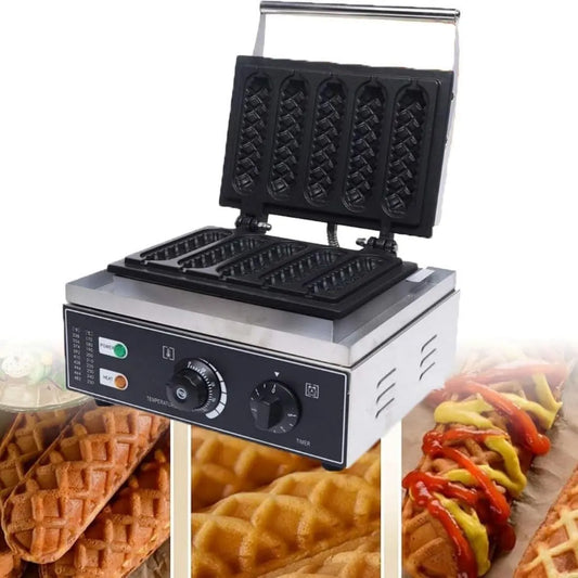 GXGSDM, Maszyna Hot- dog, 1500 W, 50 do 300°C, profesjonalny, 2 strefy temperatur, 6 sztuk