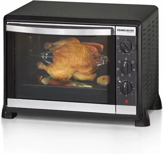 BG 1550 piekarnik elektryczny, 29 cm, funkcja grilla, Rommelsbacher Piekarnik/grill obrotowy wrzeciono zmotoryzowane, import niemiecki