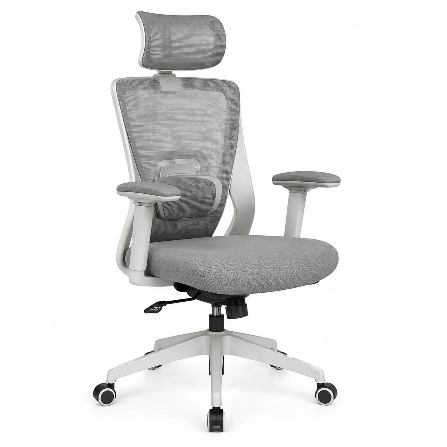 Krzesło biurowe ergonomiczne siatkowe z regulowanym zagłówkiem i podłokietnikami