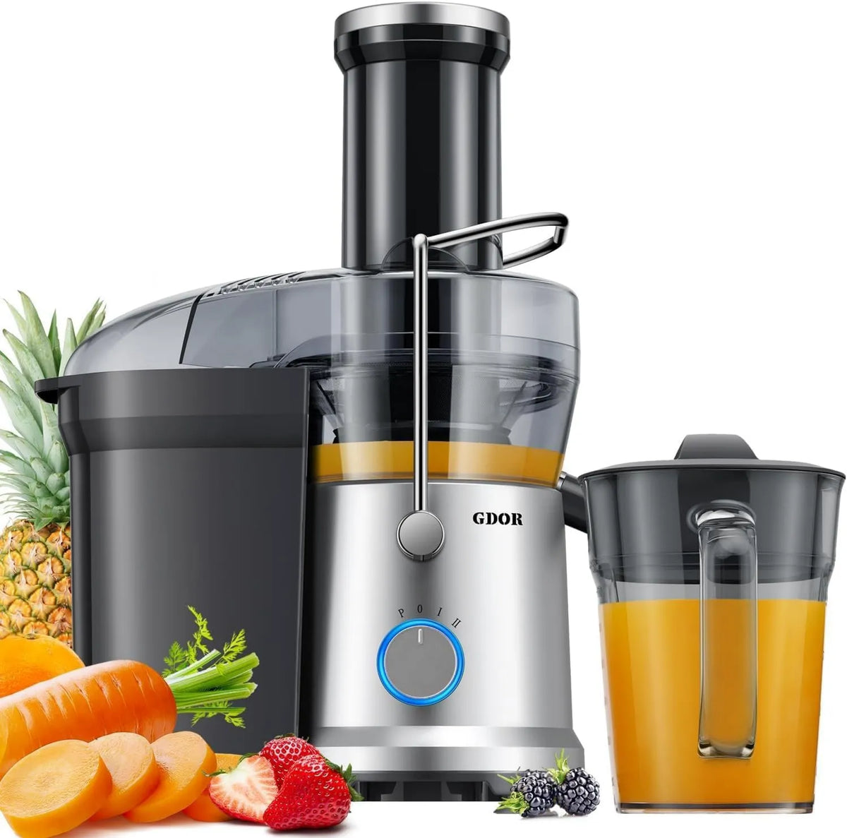 GDOR sokowirówka, Szczotka, 1, 25 l, 1300 W, 81 mm, 3 prędkości, dla warzyw i owoców