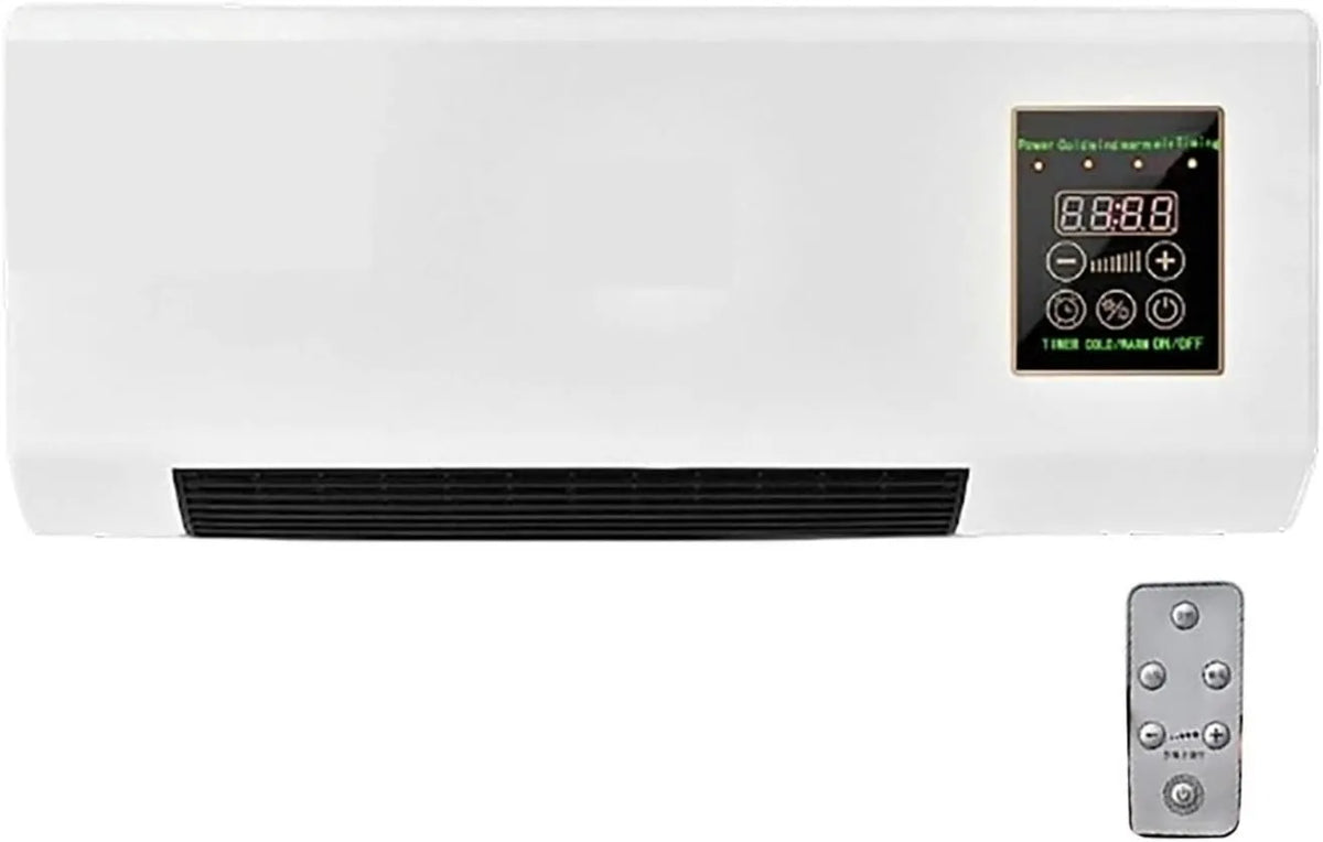 Générique, Wentylator White1, 1800 W, przenośny bez przewodu, licznik, cichy, biały