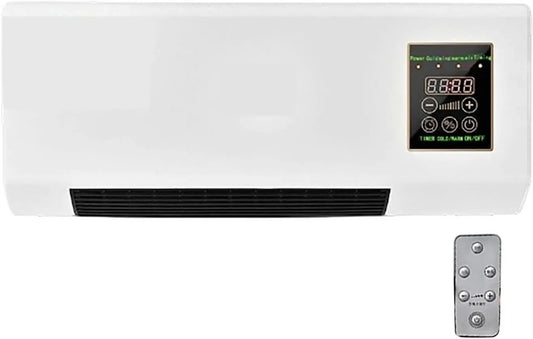 Générique, Wentylator White1, 1800 W, przenośny bez przewodu, licznik, cichy, biały
