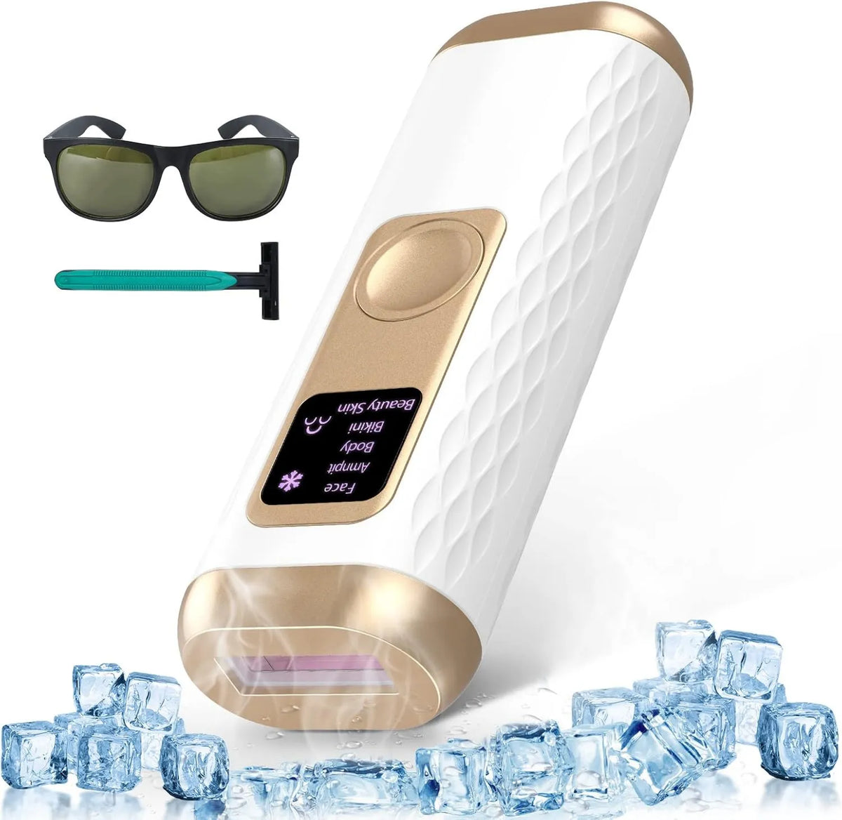 MagicWater Supply depilator IPL, Aparatura do usuwania włosów, aparatura do usuwania włosów IPL, 2 programów, 5 poziomów, dla kobiet i mężczyzn