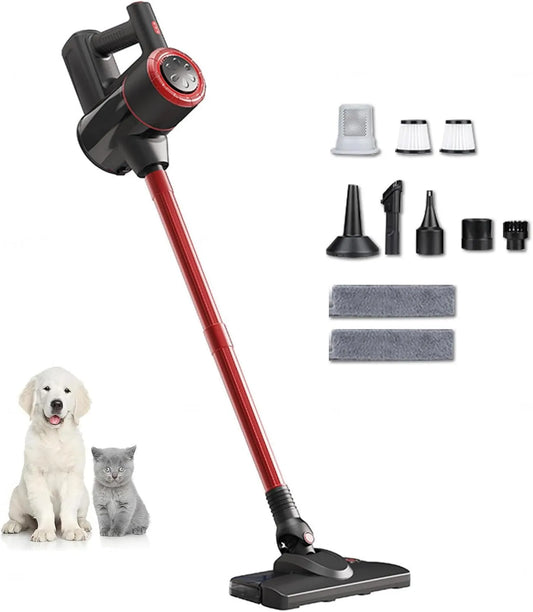 MeLtor odkurzacz pionowy, Odkurzacz, 120 W, Broom, para, czerwona, ssanie aparatura elektryczna, Odkurzacz myjka 120 W 18Kpa 35 Min