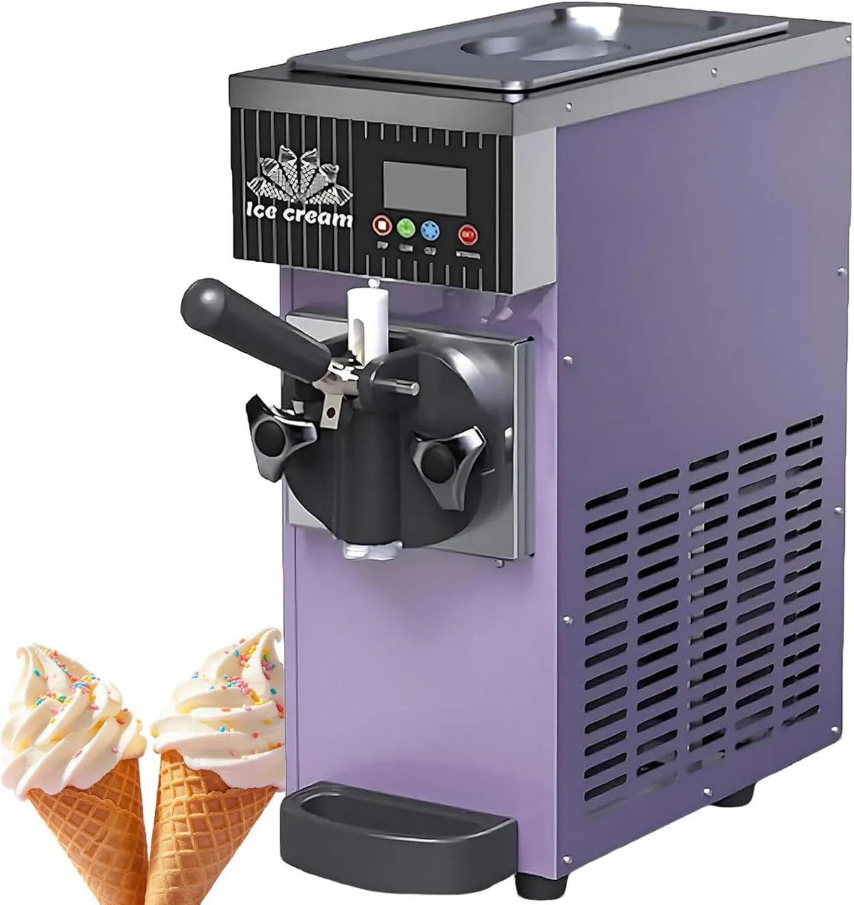 PoiToe, 110 V- Purpurowy Ice, kostkarka do lodu i sorbetu, 110 V, 5 Kg, wyświetlacz LCD, do domu 110 V-Purple