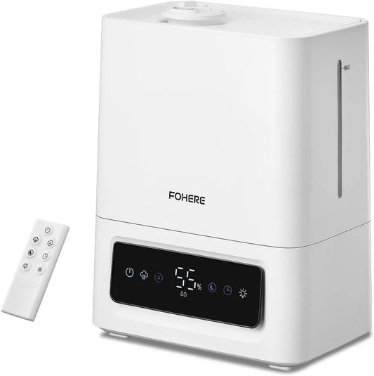 FOHERE, 60H 16H nawilżacz, dyfuzor, czujnik, 6 l, 28 dB, licznik czasu, cichy, do dużych części, FOTUR