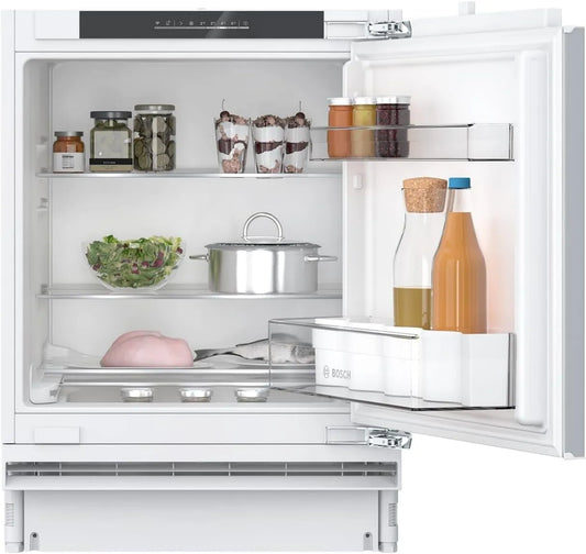 Bosch KUR21VFE0 lodówka, 60 cm, 82 x 60 cm, Urządzenia z serii 4, lodówka jednodrzwiowa, płaski zawias